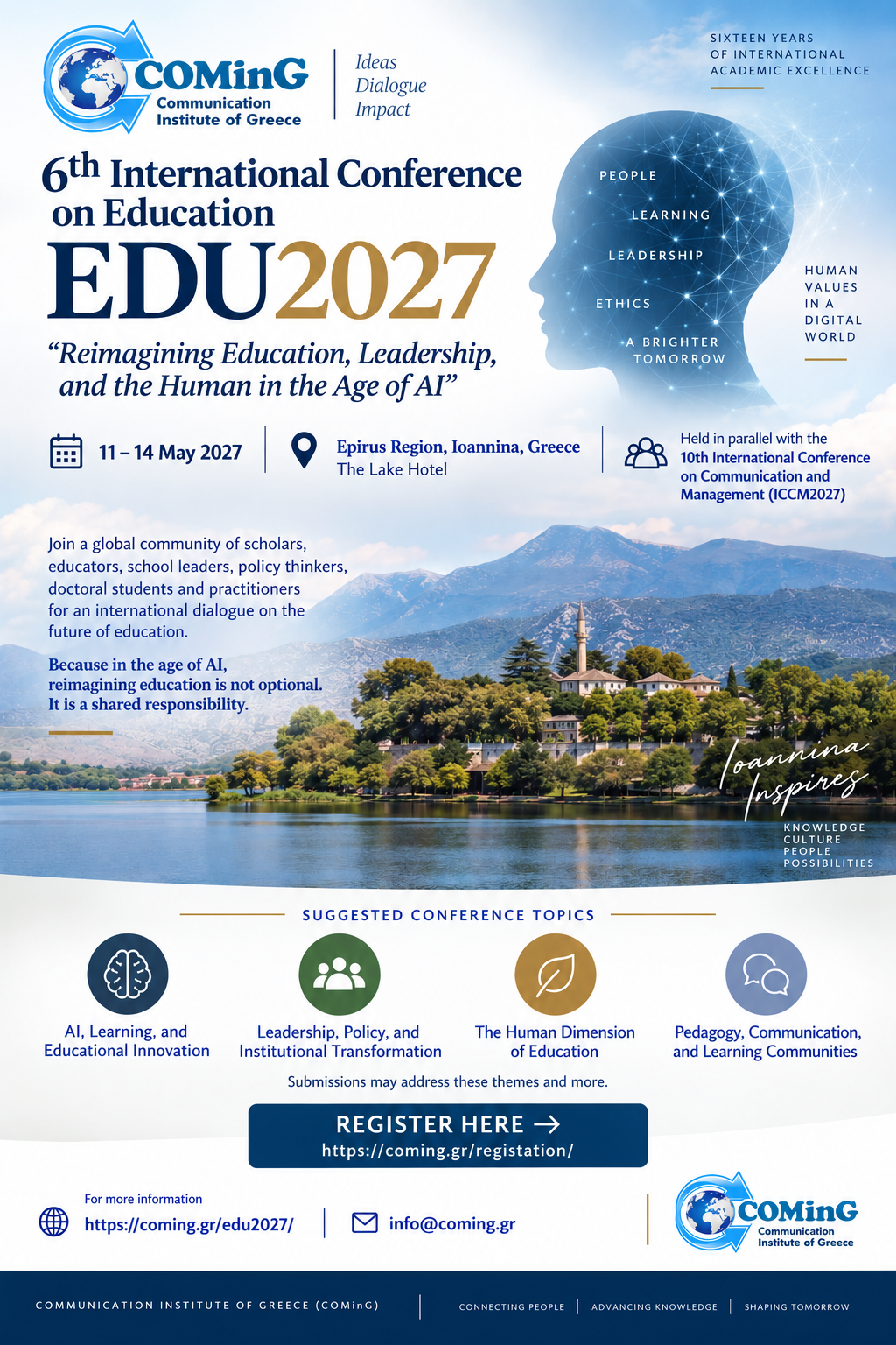 6th International Conference on Education (EDU2027)